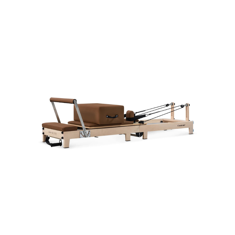 ContourFoldingWoodenPilatesReformerMachineEspresso