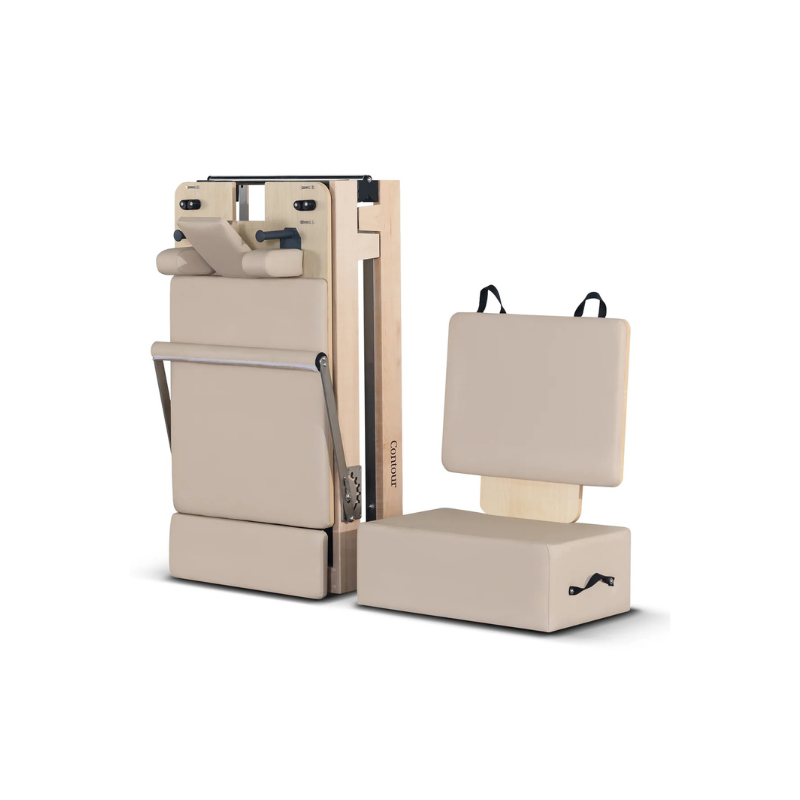 Contour_Folding_Wooden_Pilates_Reformer_Machine_Beige_folding