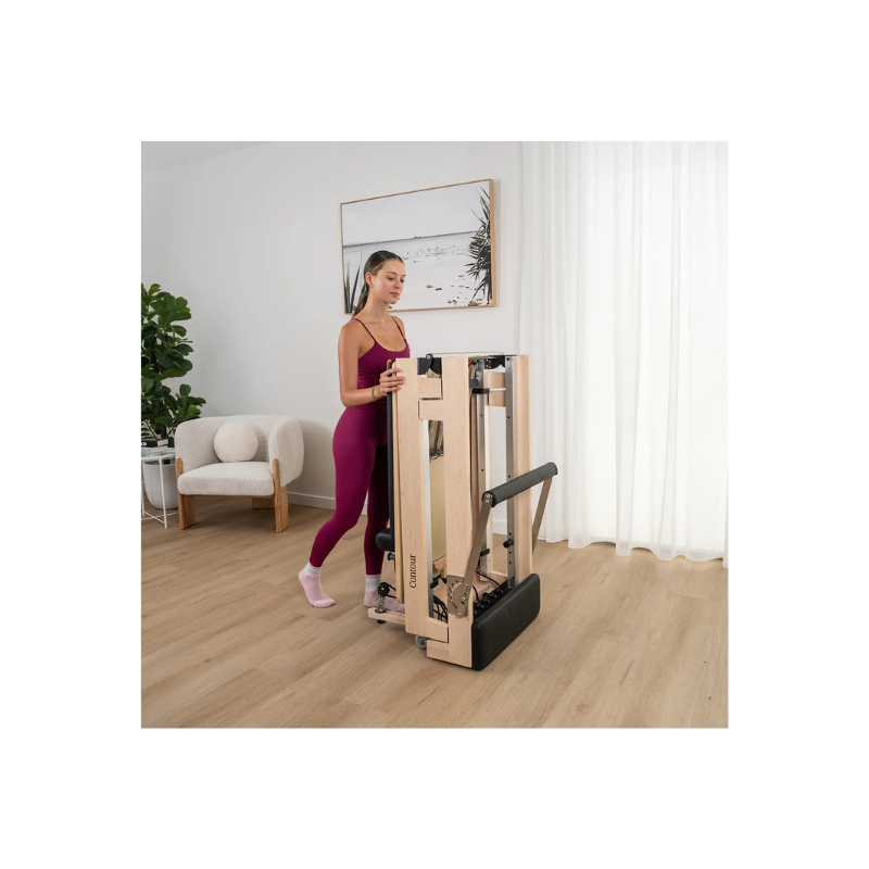 Contour_Folding_Wooden_Pilates_Reformer_Machine_Black_folding