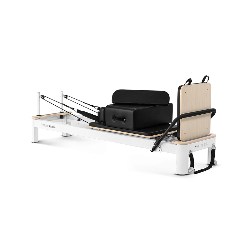 Lifespan_Fitness_Contour_Studio_Commercial_Pilates_Reformer_Bed_Set_black