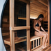 Nuvie outdoor hybrid sauna material
