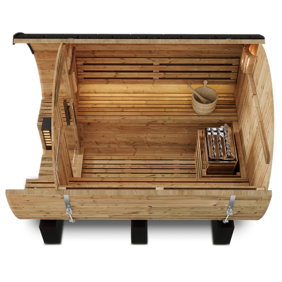 ReGen8 Venturo barrel sauna side view