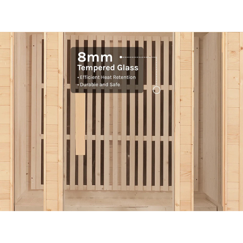 ReGen8 2 person outdoor sauna hemlock
