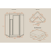 ReGen8 Duo Measurements Corner Infrared Sauna