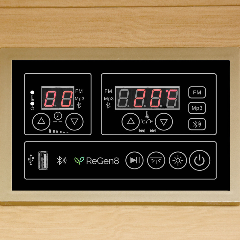 Regen8 solo infrared sauna temperature