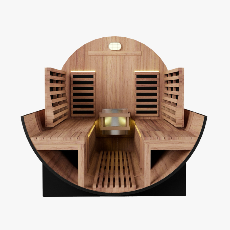Hybrid barrel sauna