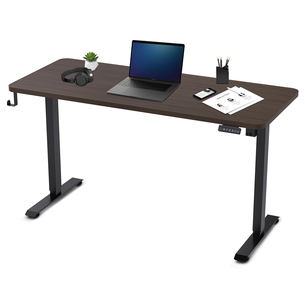 Lifespan Fitness ErgoDesk Electric Standing Desk 140cm (Walnut/Black)