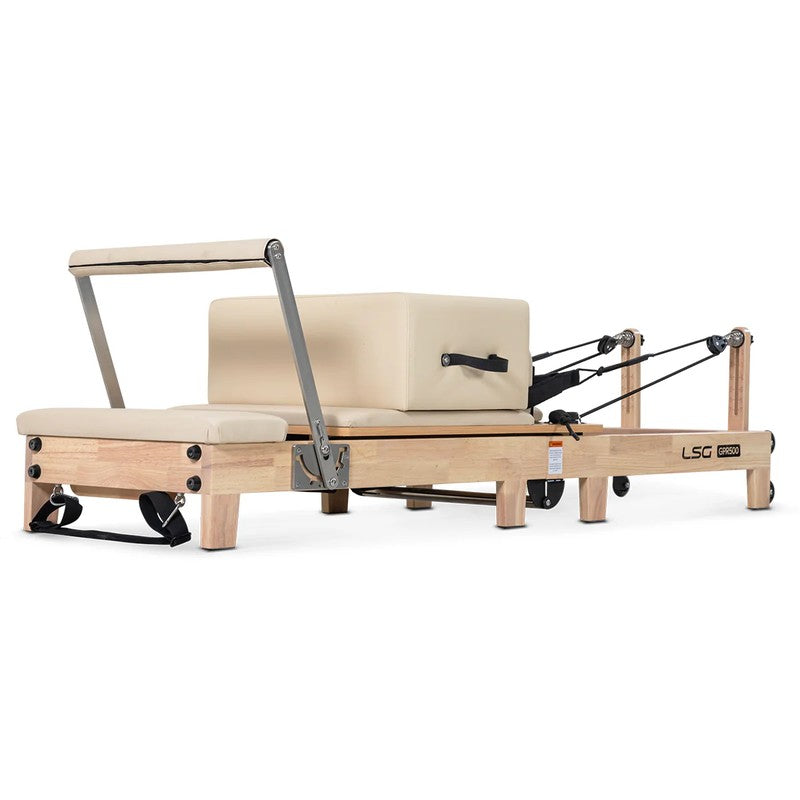 lsg-gpr500-foldable-pilates-reformer-machine-beige-jump-board-extended