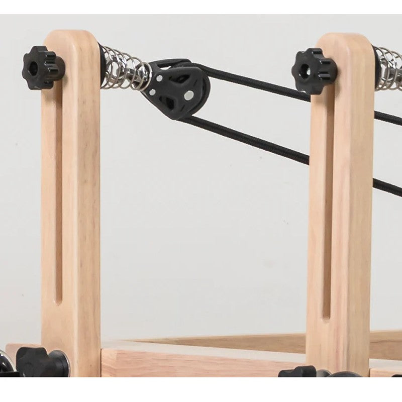 lsg-gpr500-foldable-pilates-reformer-machine-beige-pulley-rope-system-detail