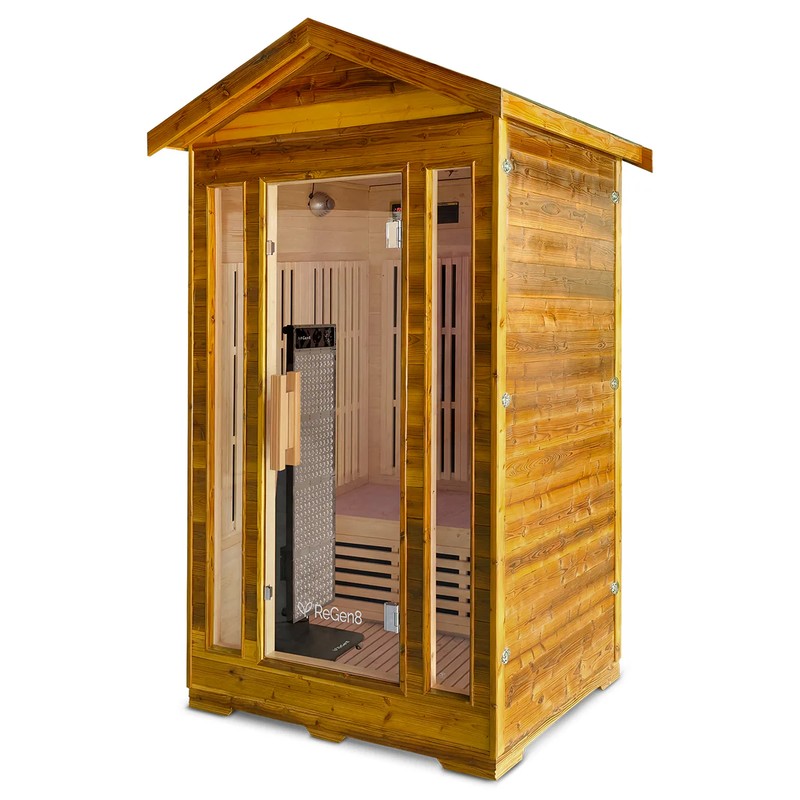 regen8-duo-outdoor-2-person-infrared-sauna-natural-front-view