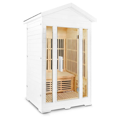 regen8-duo-outdoor-infrared-sauna-white-2-person-side-angle-door-closed