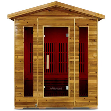 regen8-quadro-outdoor-4-person-infrared-sauna-natural-front-infrared-view