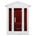 regen8-trio-outdoor-infrared-sauna-white-3-person-front-view-red-light