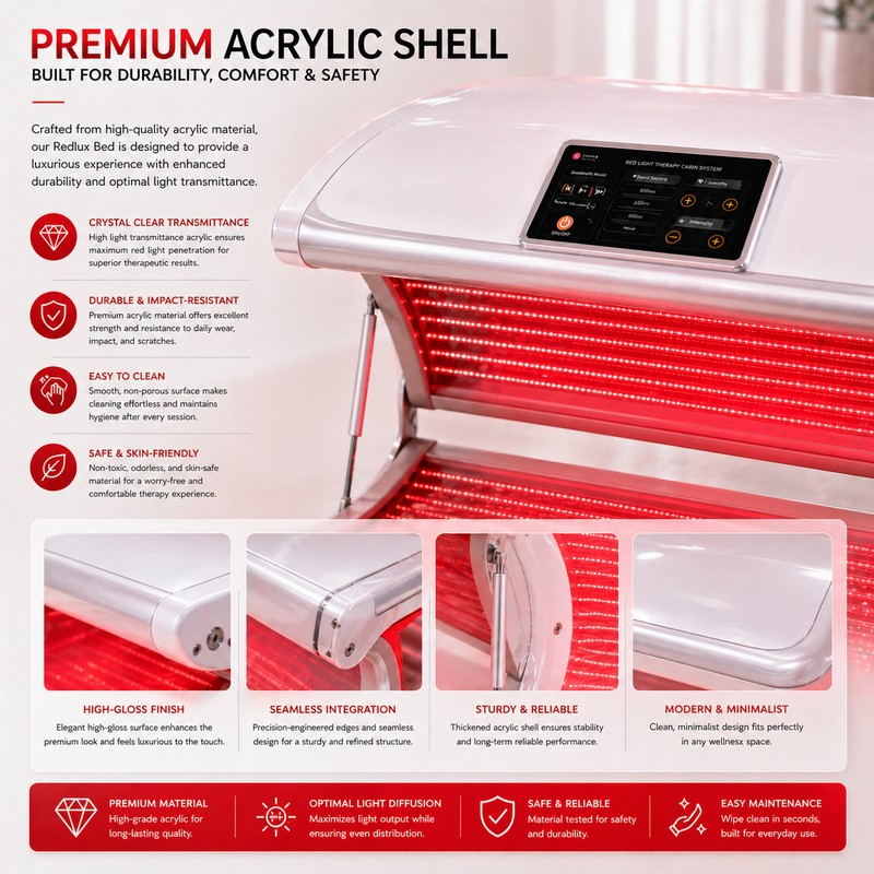 tecnotu-redlux-red-light-therapy-bed-premium-acrylic-shell-durable-design