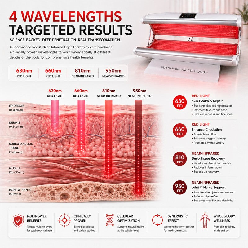 tecnotu-redlux-red-near-infrared-light-therapy-bed-4-wavelengths-skin-muscle-joint