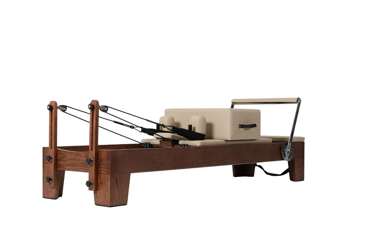 Wood Reformer The Walnut Studio Tower Pilates Reformer - solid wood construction