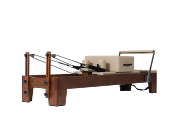 Wood Reformer The Walnut Studio Tower Pilates Reformer - solid wood construction