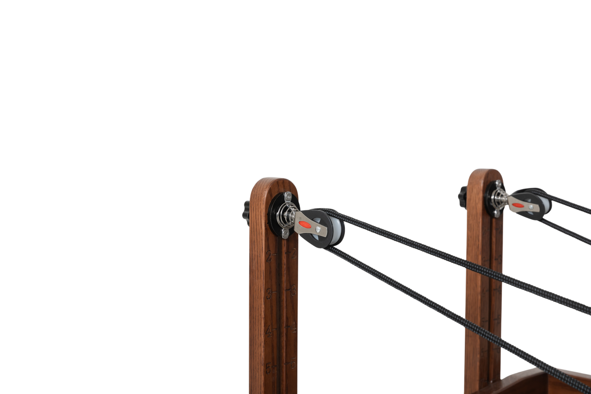 Wood Reformer The Walnut Studio Tower Pilates Reformer - adjustment detail