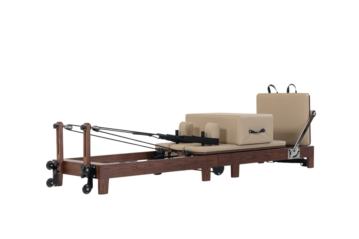Wood Reformer The Walnut Foldable Pilates Reformer - adjustment detail